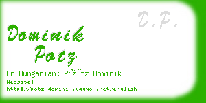 dominik potz business card